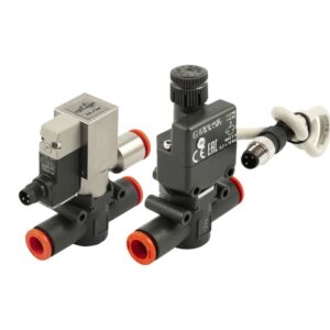 LINE ON LINE® – PRESSOSTATO SÉRIE PRS E VÁLVULA DIRECIONAL SOLENOIDE SOV L COM CONECTOR M8
